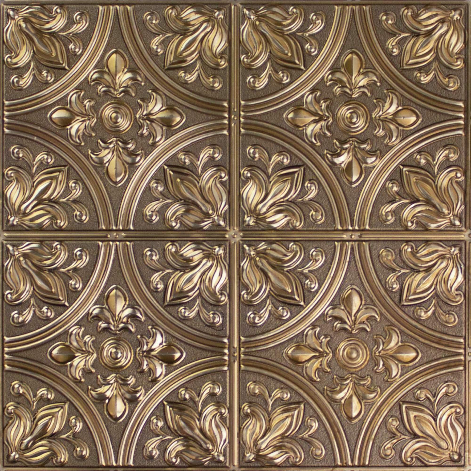 Roommates Copper Tin Tile Peel & Stick Backsplash